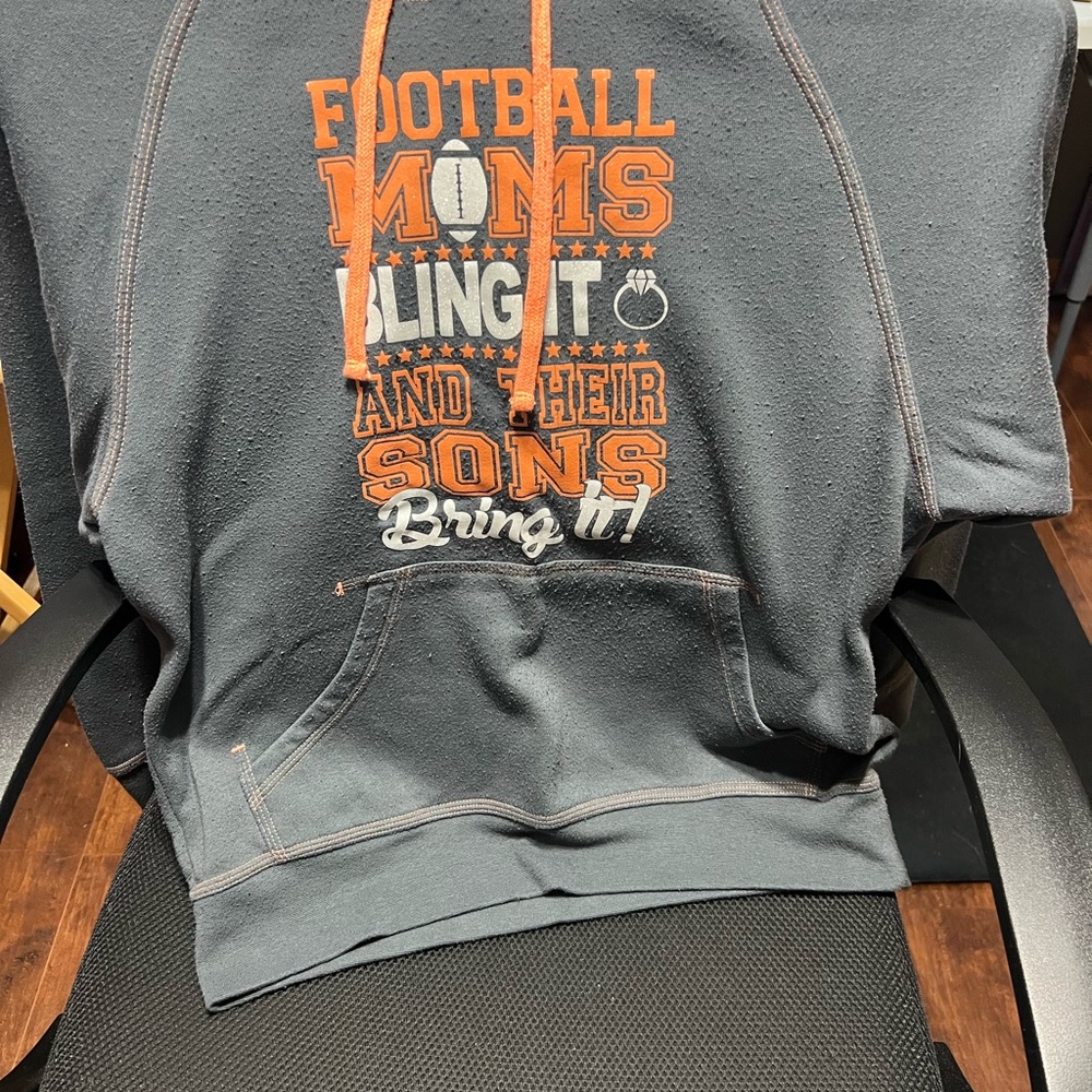Football Moms Hoodie with Orange Accents